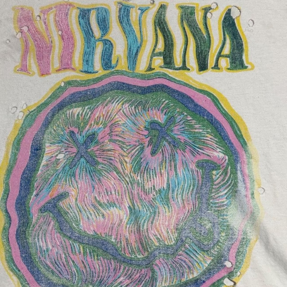 Nirvana Nevermind Holes White T Shirt Size S - Picture 2 of 6